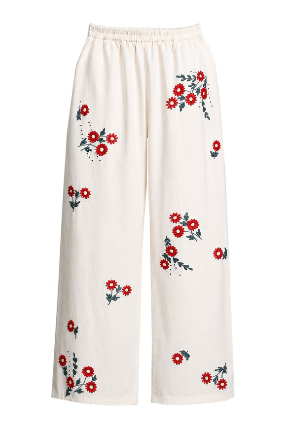 The Great The Natural Field Floral Embroidered Easy Pant - view 1