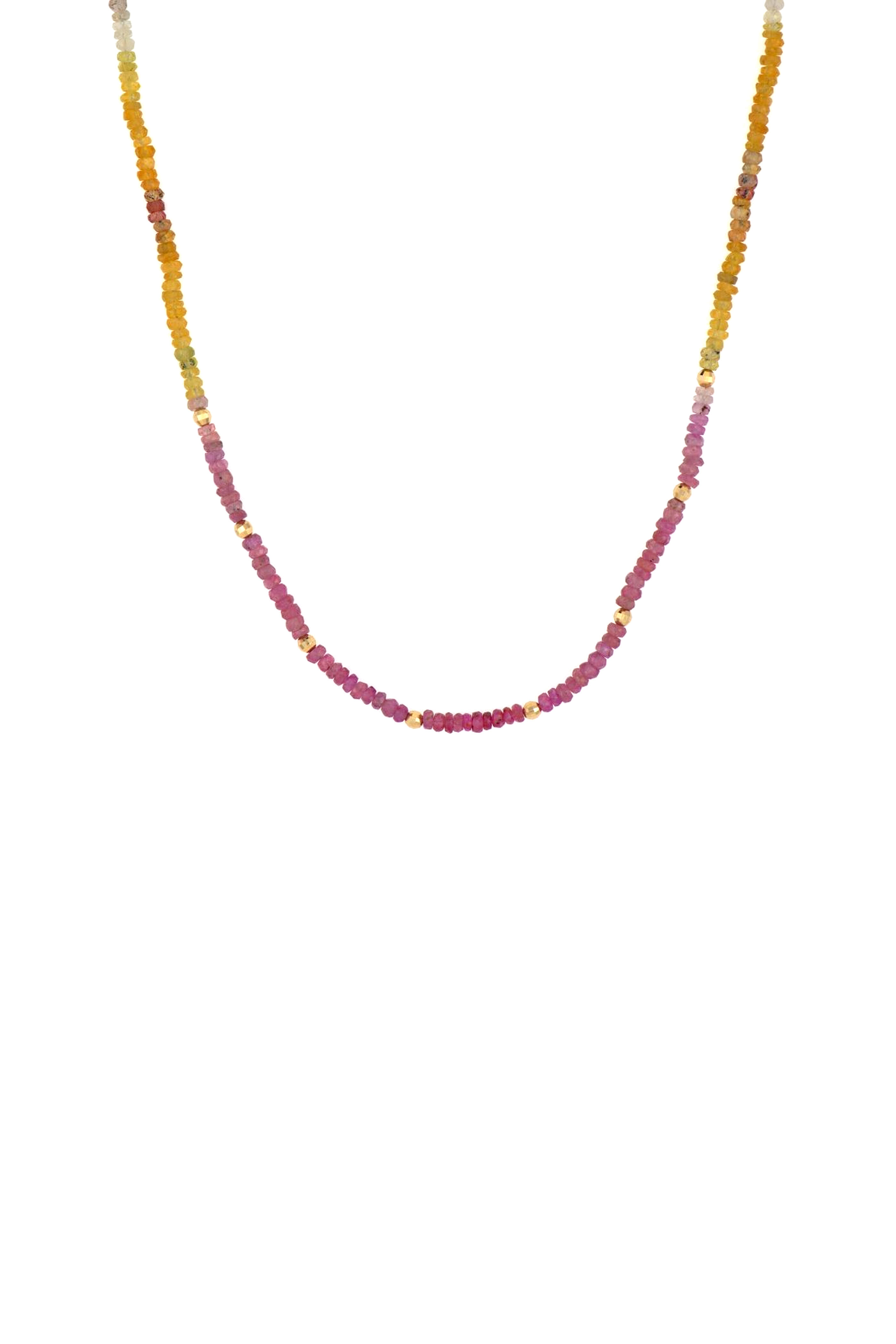 Three Stories - Rainbow Sapphire Beaded Necklace
