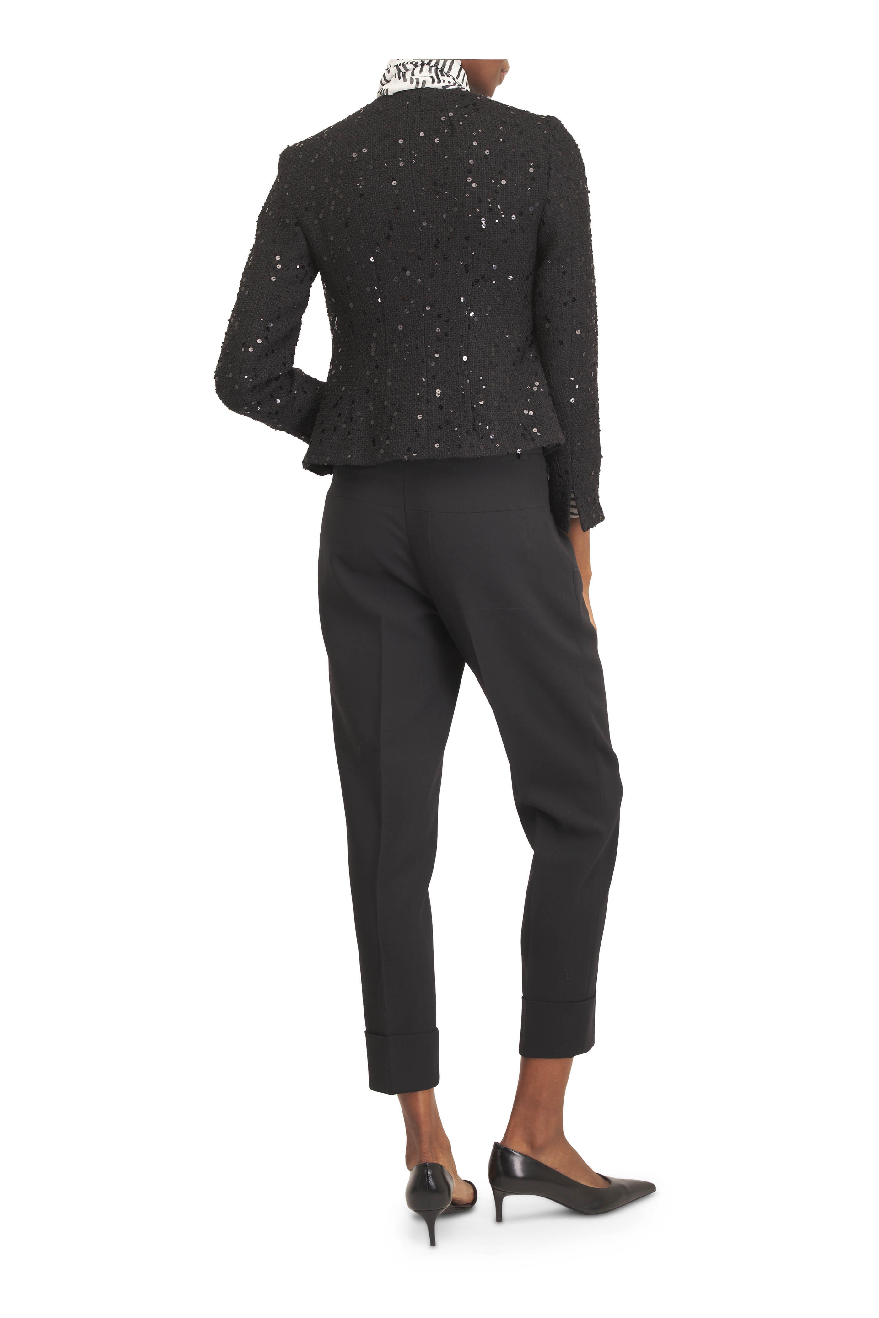 Akris - Kelis Black Sequin Embellished Jacket - view 4