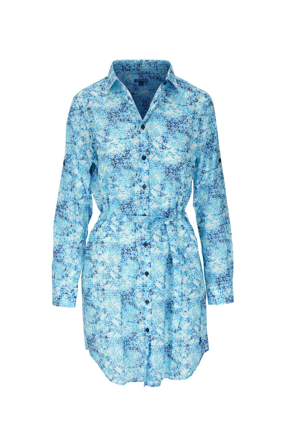 Vilebrequin - Blue Marine Cotton Voile Shirt Dress