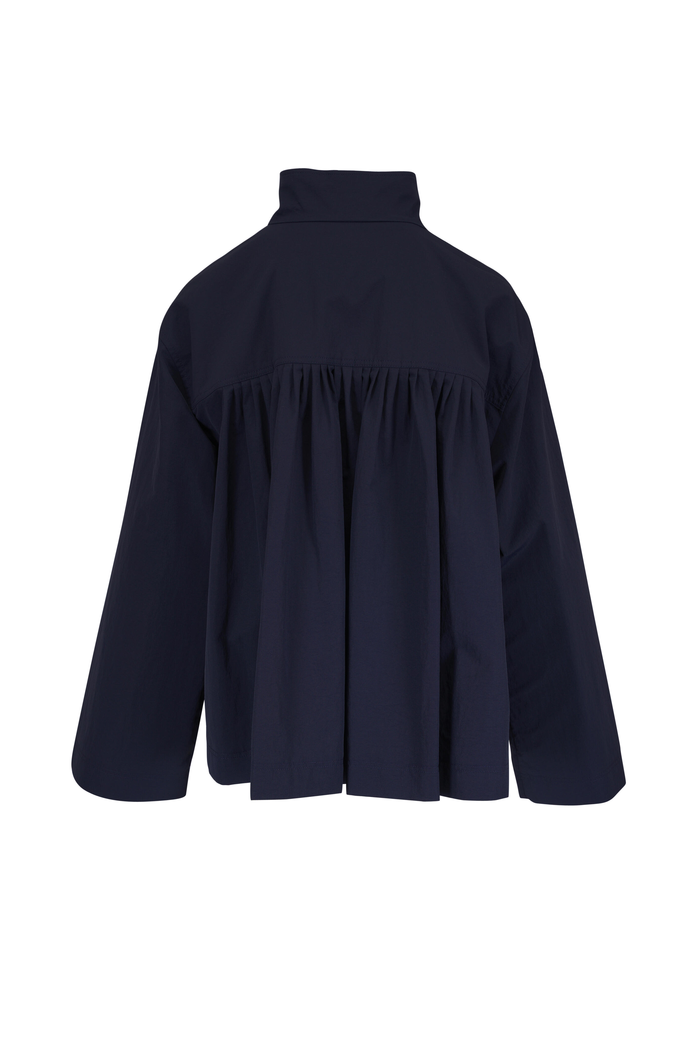 Lafayette 148 New York - Calvary Blue Ink Twill Funnel Neck Jacket