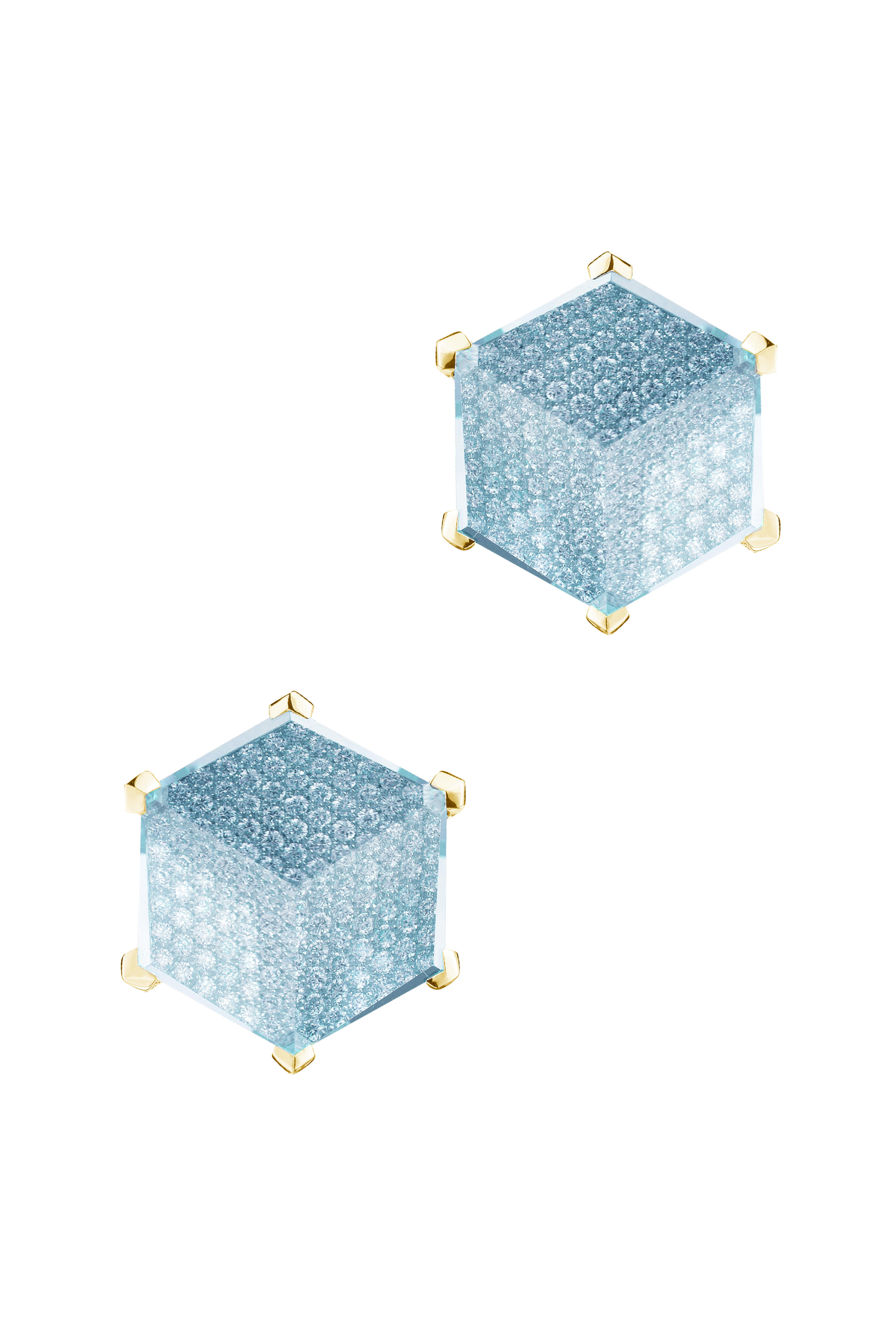 Paolo Costagli - 18K Yellow Gold Valentina Topaz & Diamond Studs