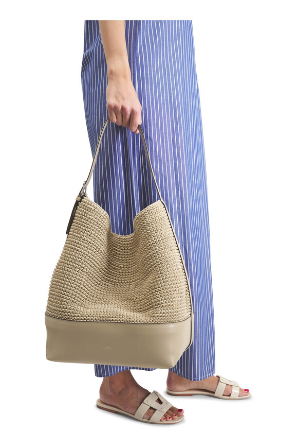 Totême Belted Woven Fawn Leather Tote - view 2