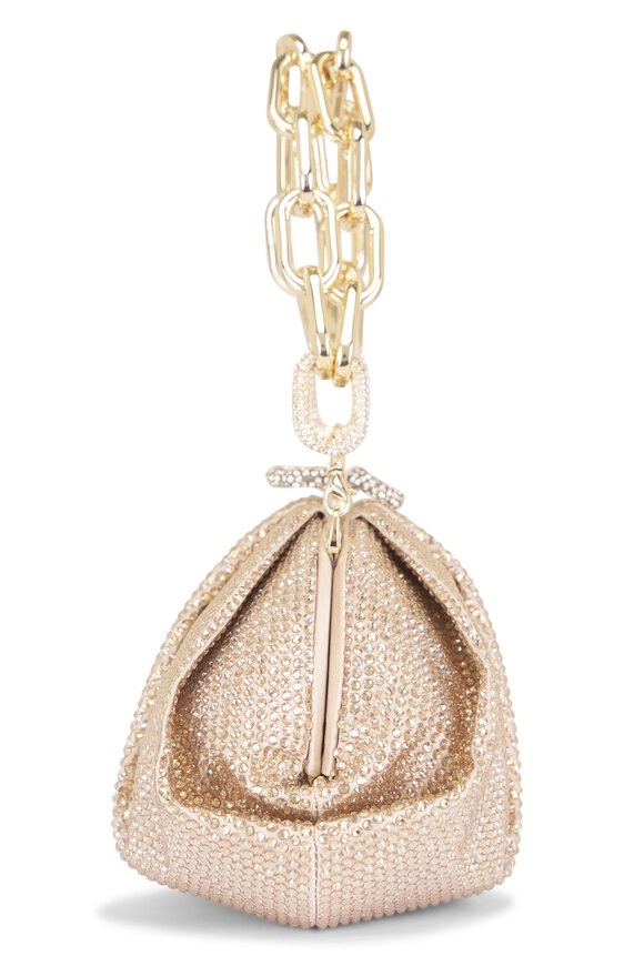 Judith Leiber Couture Gemma Gold Crystal Top Handle Clutch - view 4