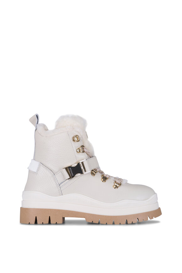 Bogner - Arosa Eggshell Leather & Shearling Boot