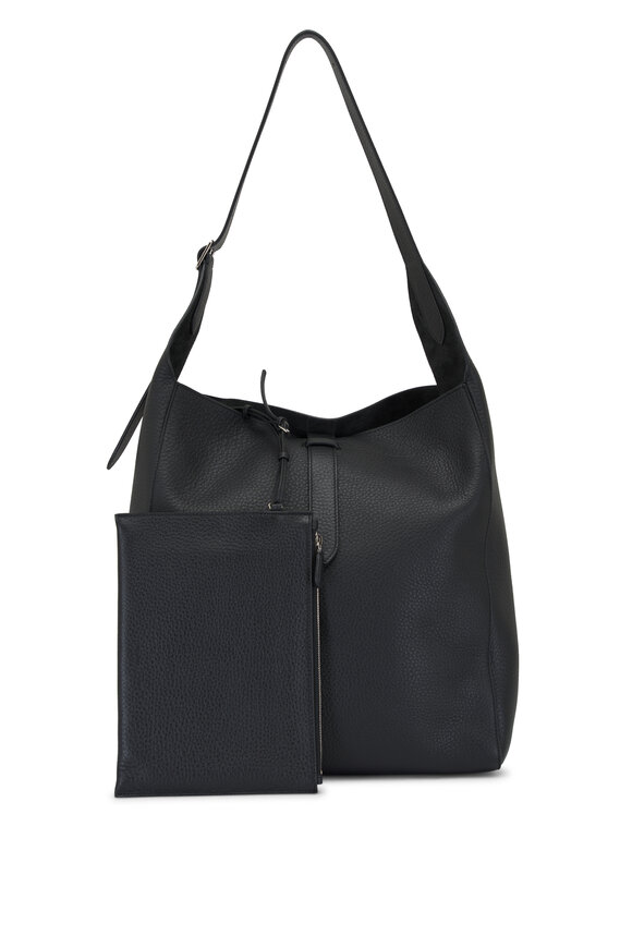 The Row - Blake Black Leather Hobo