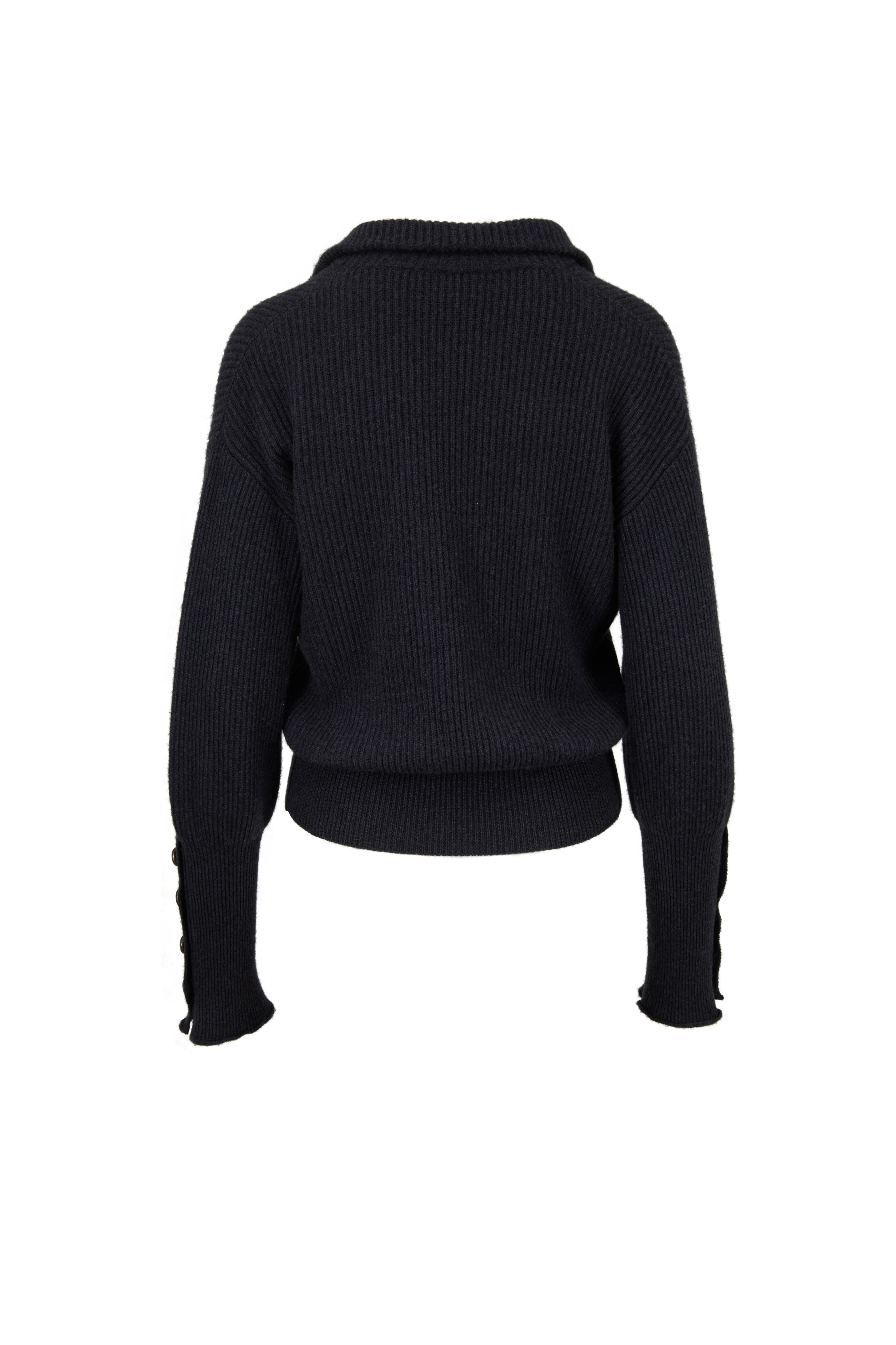 Brunello Cucinelli - Onyx Cashmere English Rib Full-Zip Cardigan