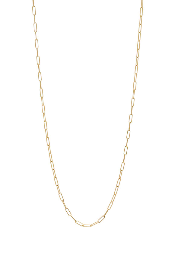 Genevieve Lau - Yellow Gold Thin Paperclip Chain Necklace