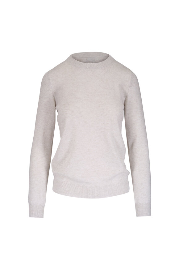 Brunello Cucinelli Oyster Cashmere Monili Sweater - view 1