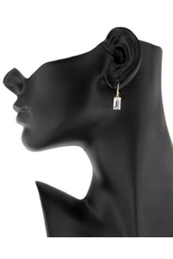 Ted Muehling Clear Crystal Gem Earrings - view 2