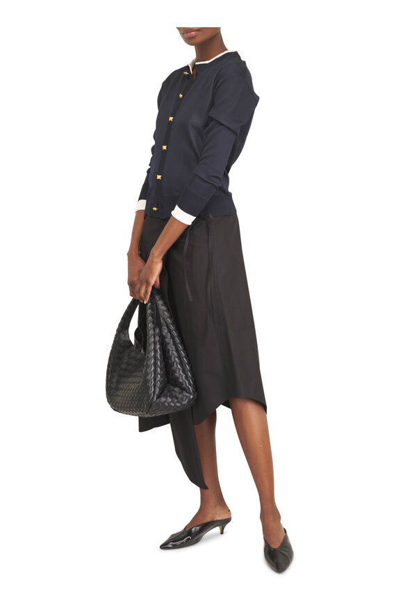 Bottega Veneta Campana Black Intrecciato Leather Top Handle Bag - view 2