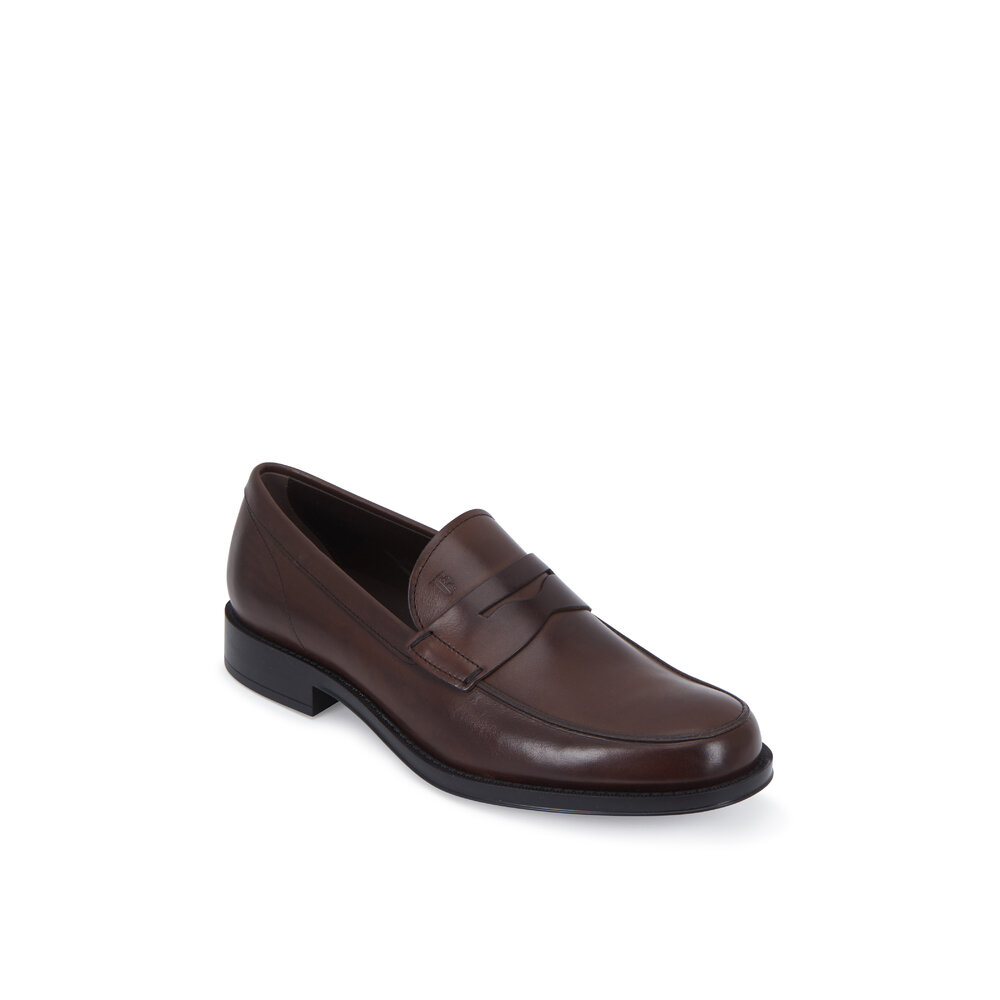Tod's - Gomma Teak Leather Penny Loafer
