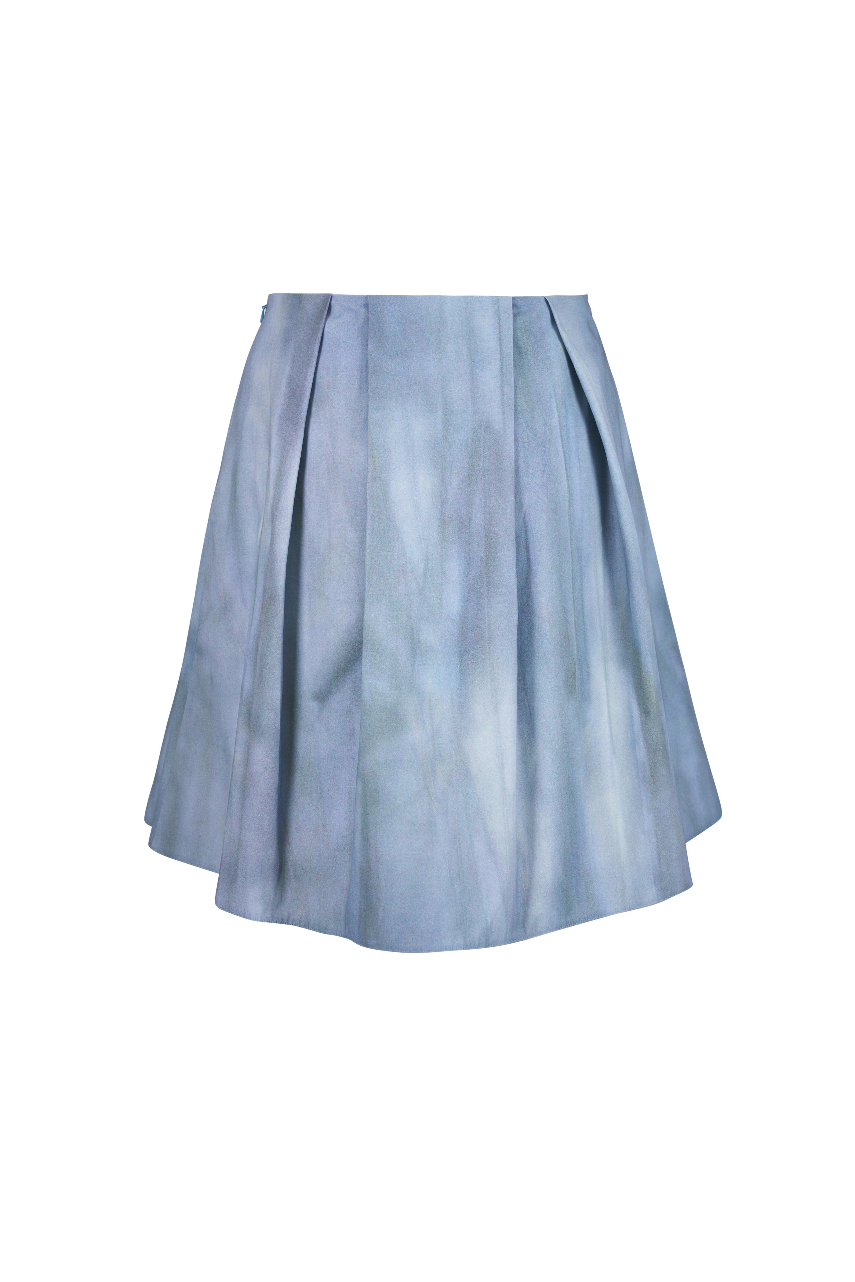 Vince - Azura Wash Ombré Cotton Pleated Knee Skirt - view 5