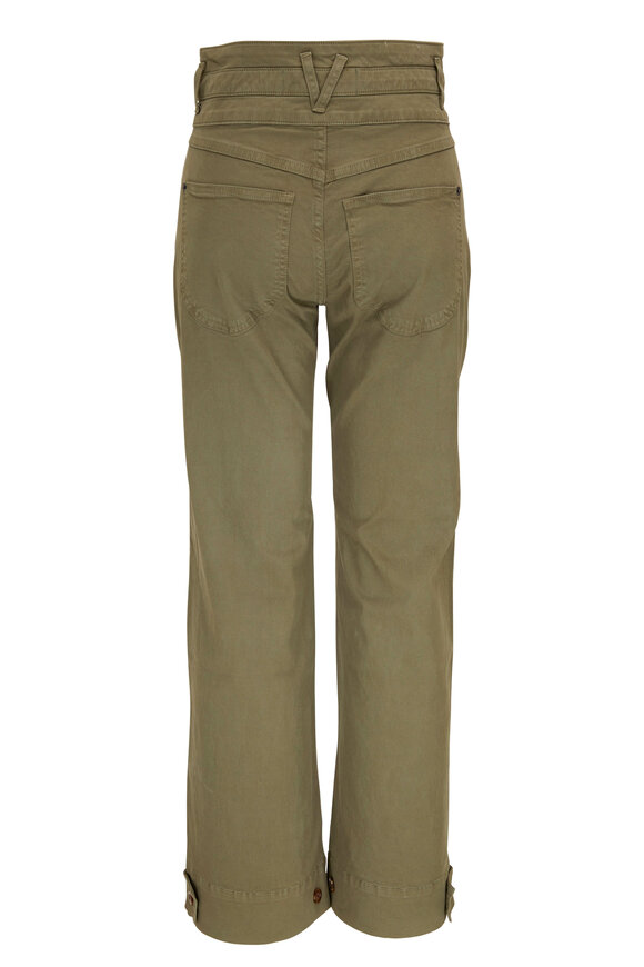 Veronica Beard - Marley Clover Green Ankle-Tab Pant