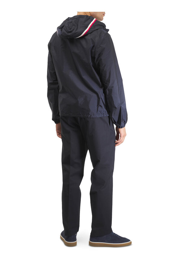 Moncler Navy Blue Full Zip Hooded Jacket - view 4