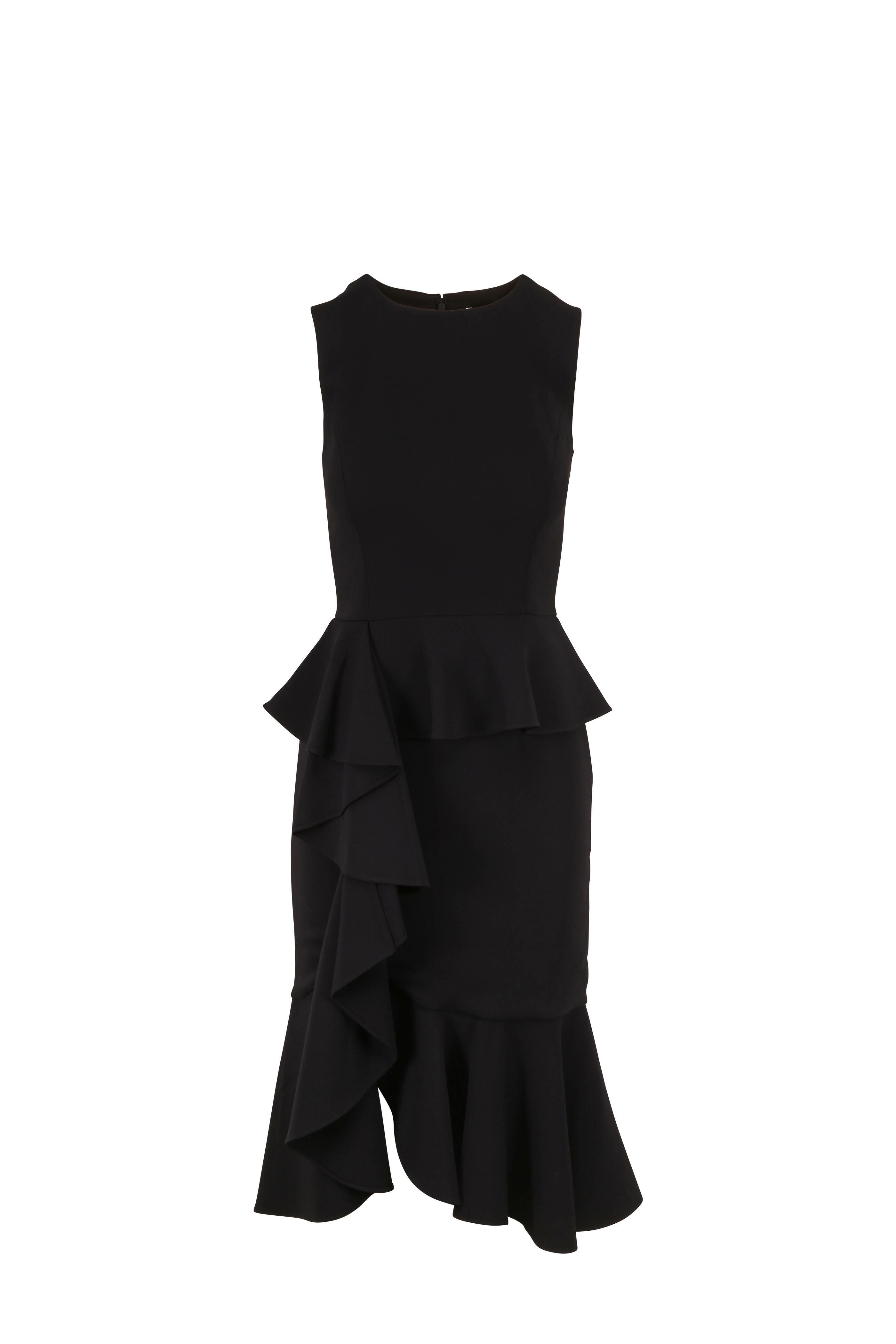 Michael Kors Collection - Black Flounce Hem Sleeveless Dress