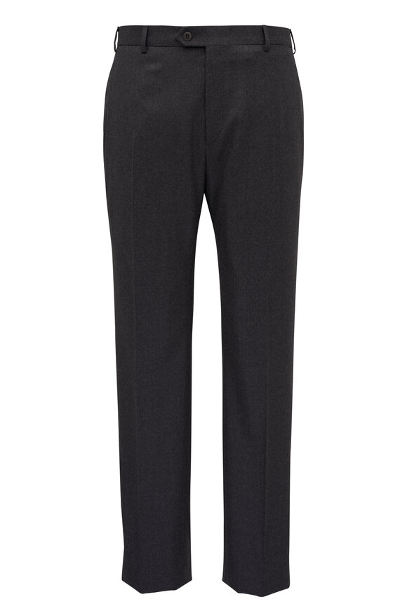 Brioni - Charcoal Gray Wool & Cashmere Flannel Pant