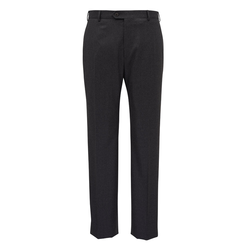 Brioni - Charcoal Gray Wool & Cashmere Flannel Pant