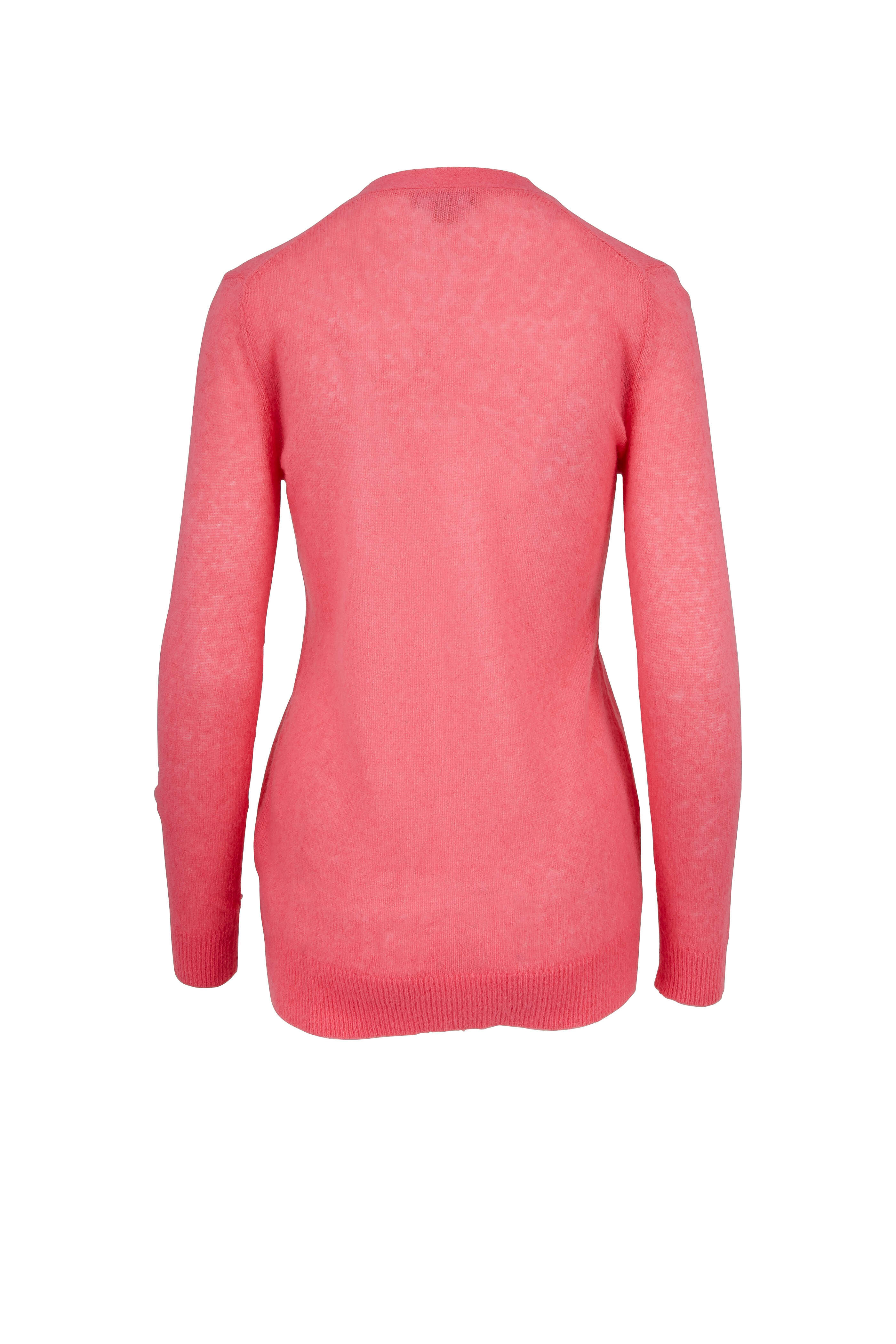 Michael Kors Collection - Flamingo Pink Cloud Cashmere Cardigan