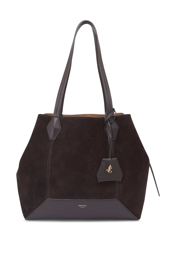 Jimmy Choo Diamond Coffee Suede Tote - view 1