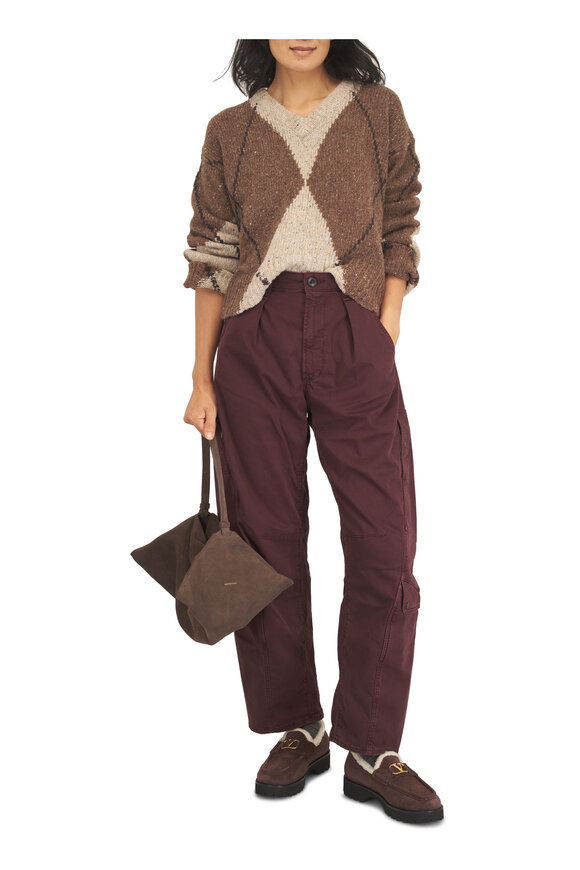 Altuzarra Origami Pewter Suede Shoulder Bag - view 7
