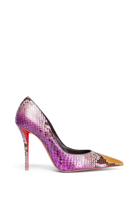 Christian Louboutin Miss Z Rhapsody Yellow & Purple Leather Pump - view 2