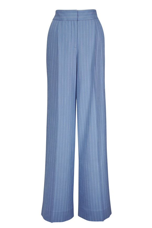 Veronica Beard Heyser Blue Jay Wide Leg Pant