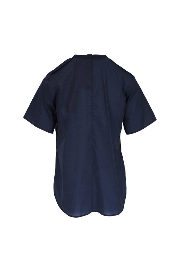 KZ_K Studio Equipmant Navy Hyper Stretch Organza Top - view 3