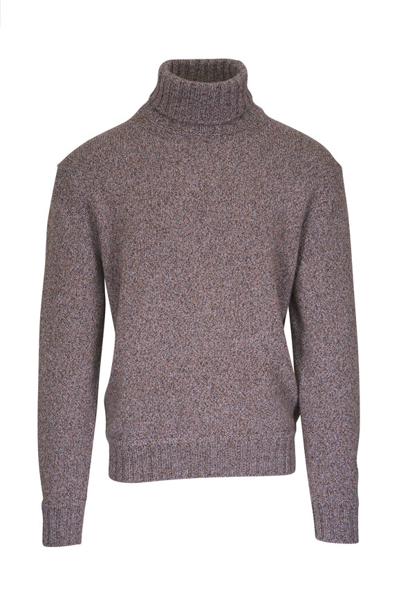 Zegna Oasi Brown Cashmere Turtleneck