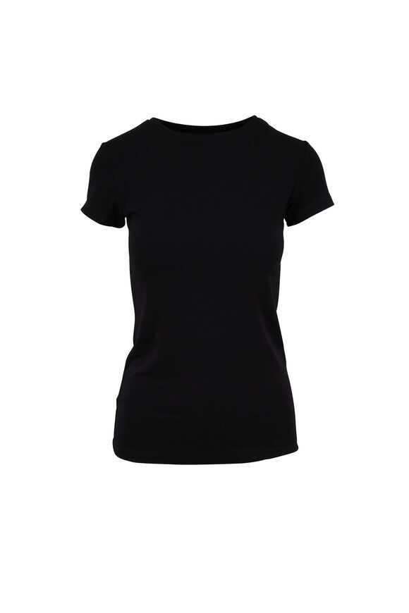 L'Agence - Black Short Sleeve T-Shirt