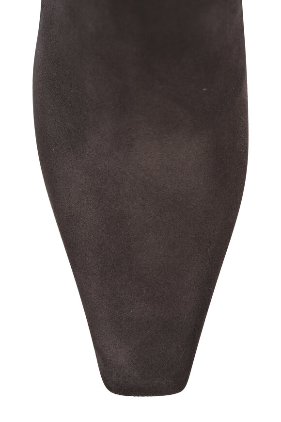 Brunello Cucinelli City Buckle Brown Suede Ankle Boot, 55mm - view 6