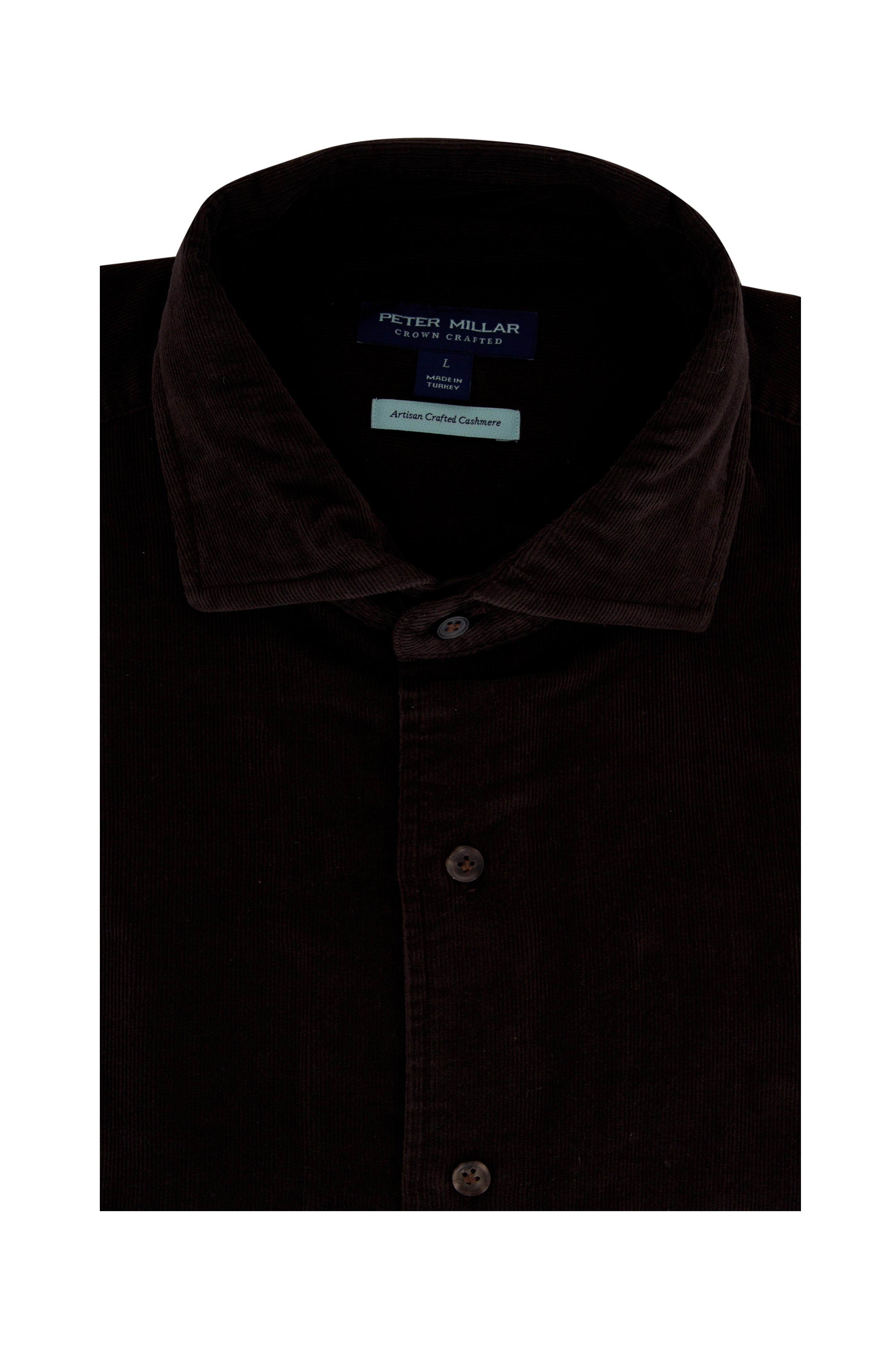 Peter Millar - Lucan Espresso Brown Corduroy Sport Shirt