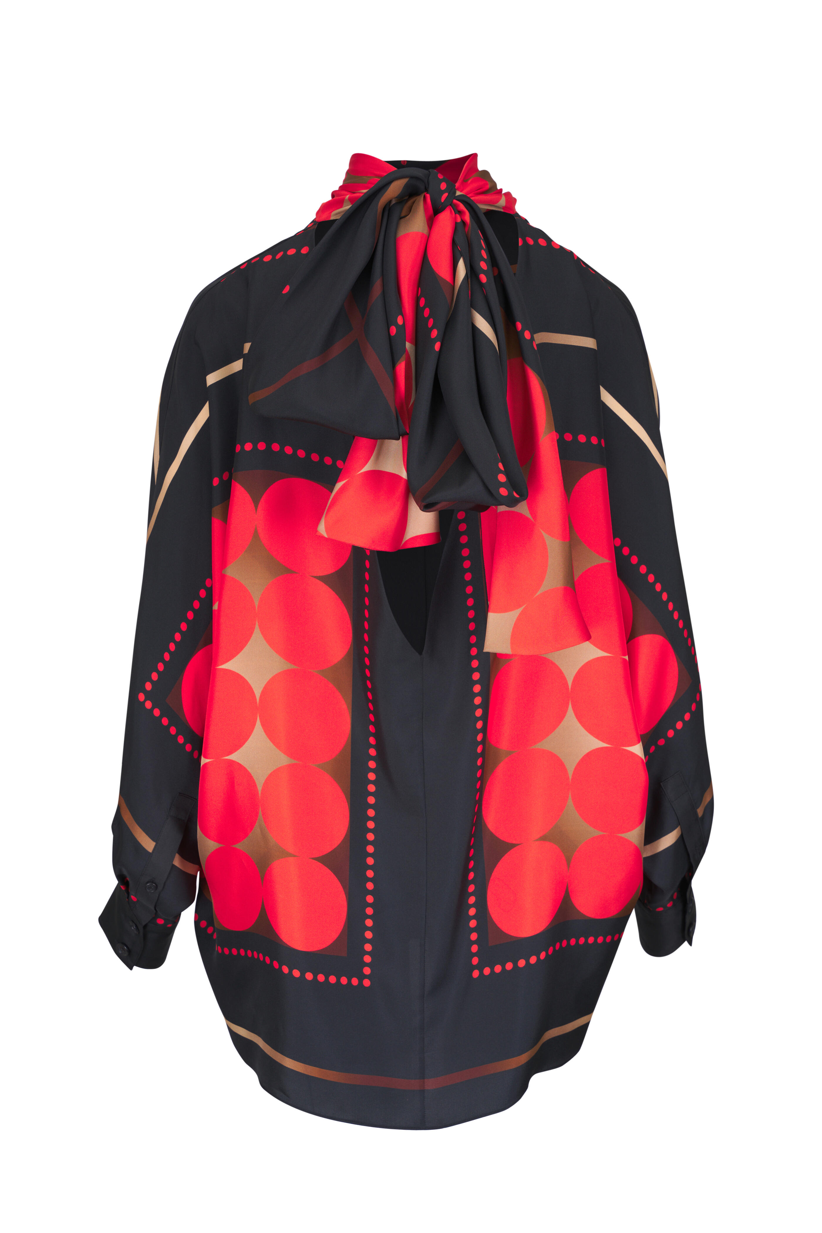 Khaite - Bex Orange Multi Silk Top