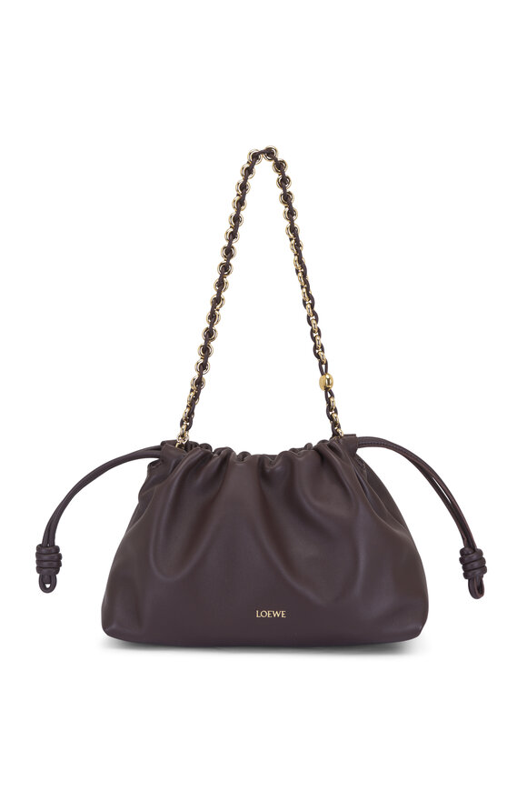 Loewe Medium Flamenco Dark Brownie Leather Clutch - view 5