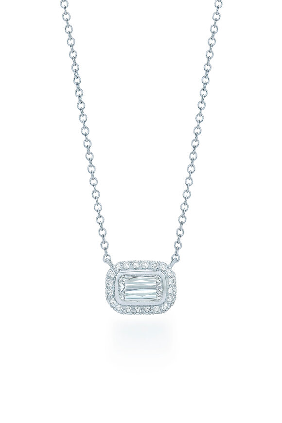 Kwiat - 18K White Gold Diamond Ashoka Pendant Necklace