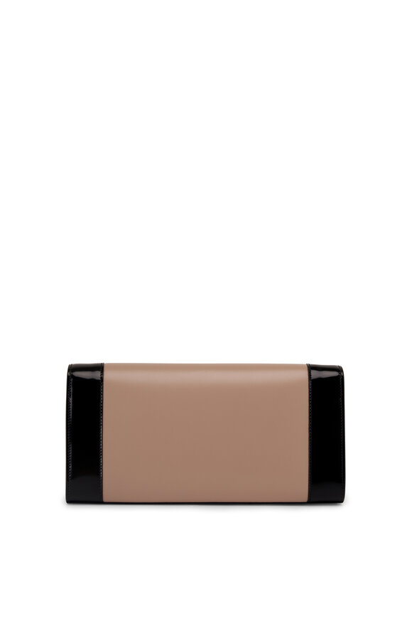 Saint Laurent - Kate White Seal & Black Nappa Leather Clutch