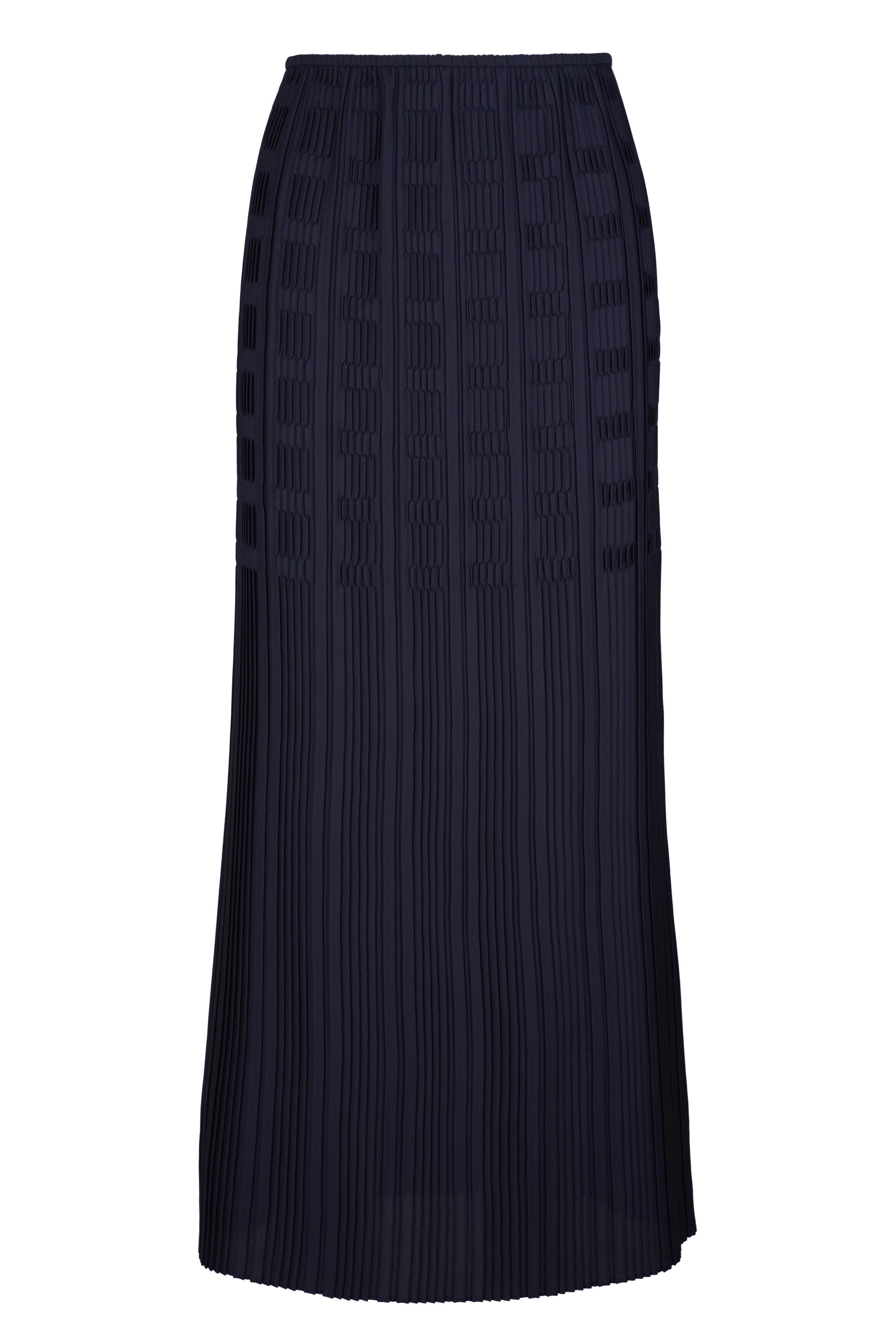 Lafayette 148 New York - Ink Recycled Satin Basketweave Plissé Skirt