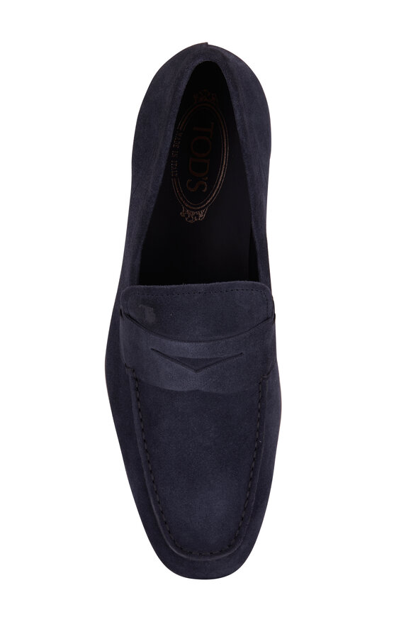 Tod's - Navy Blue Suede Loafer 