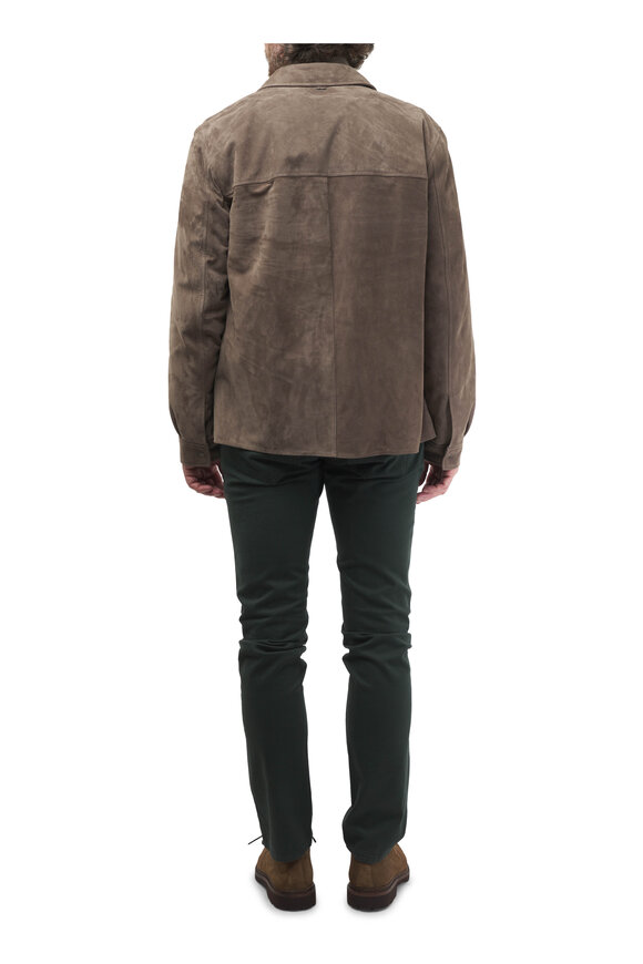 Agnona - Taupe Suede Overshirt