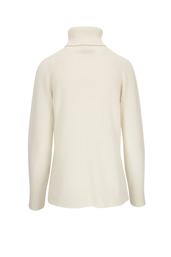 Veronica Beard - Lerato Ivory Cashmere Turtleneck Sweater 