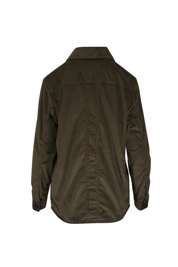 Kiton Green Cotton & Cashmere Long Sleeve Shirt Jacket - view 4