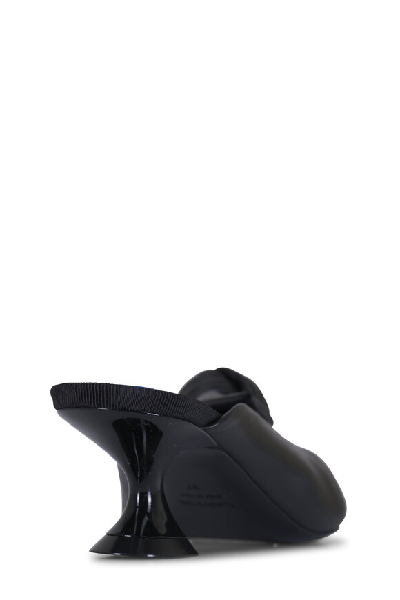 Lanvin Midnight Step Black Leather Bow Pump, 50mm - view 6