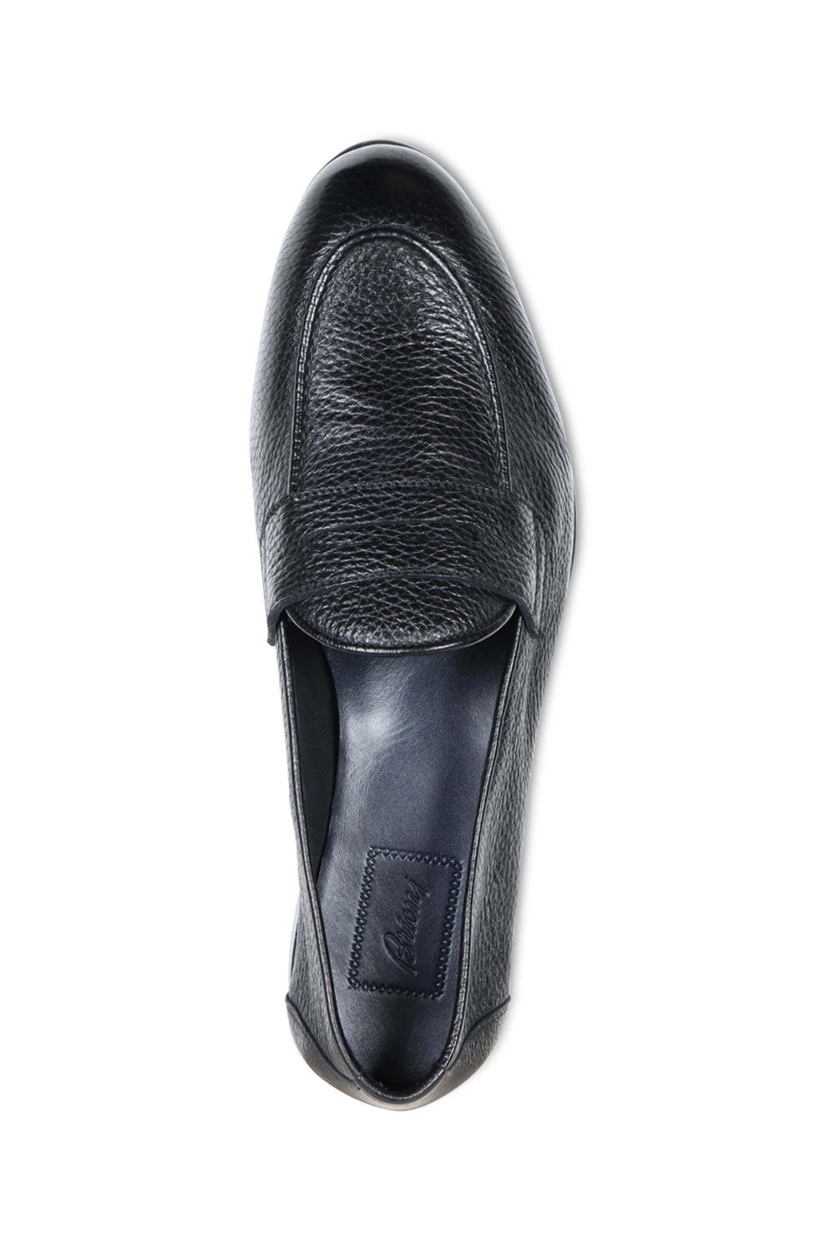 Brioni - Deerskin Penny Loafer in Black | Mitchell Stores