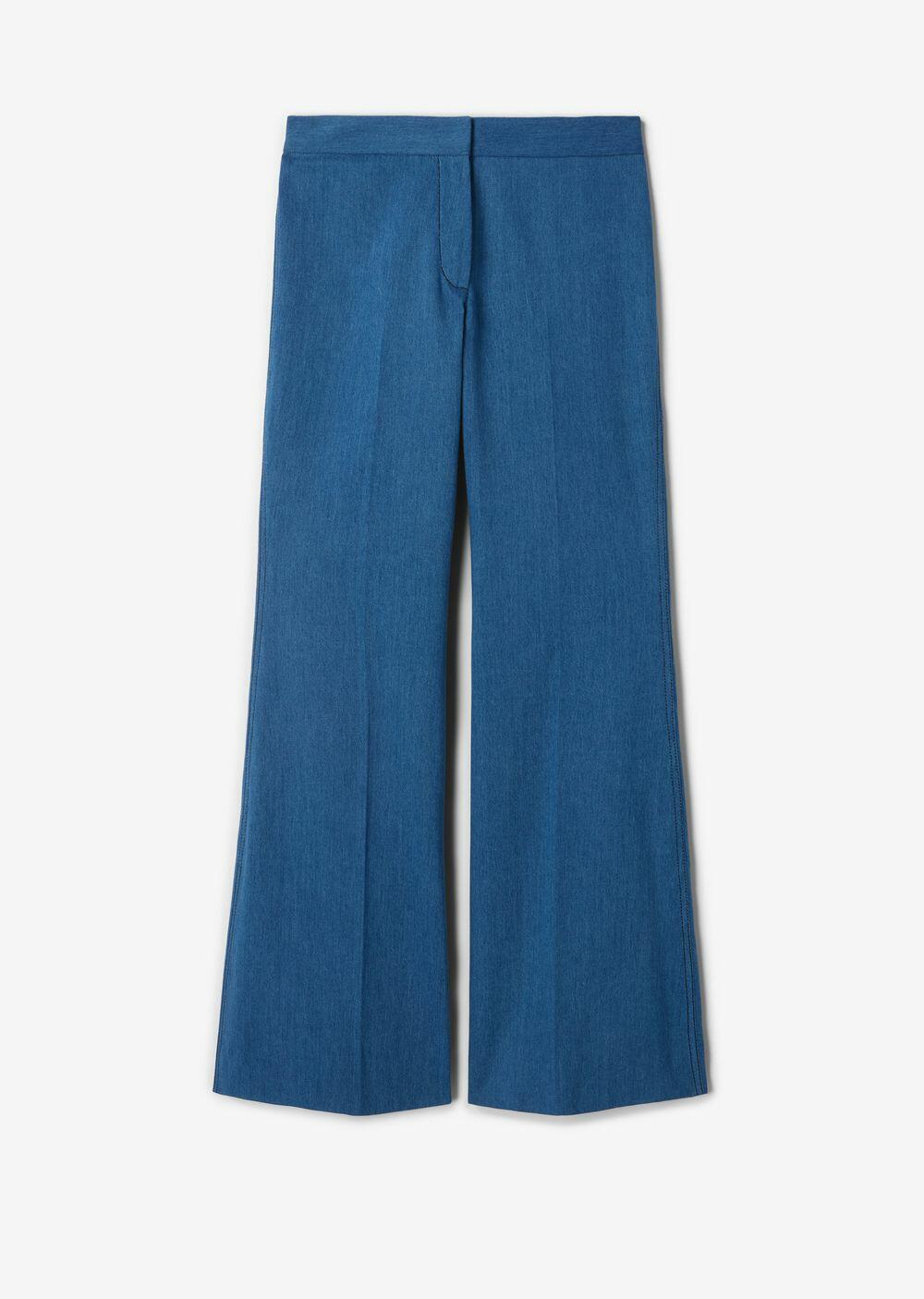 Derek Lam - Light Indigo Cotton Flare Leg Pant