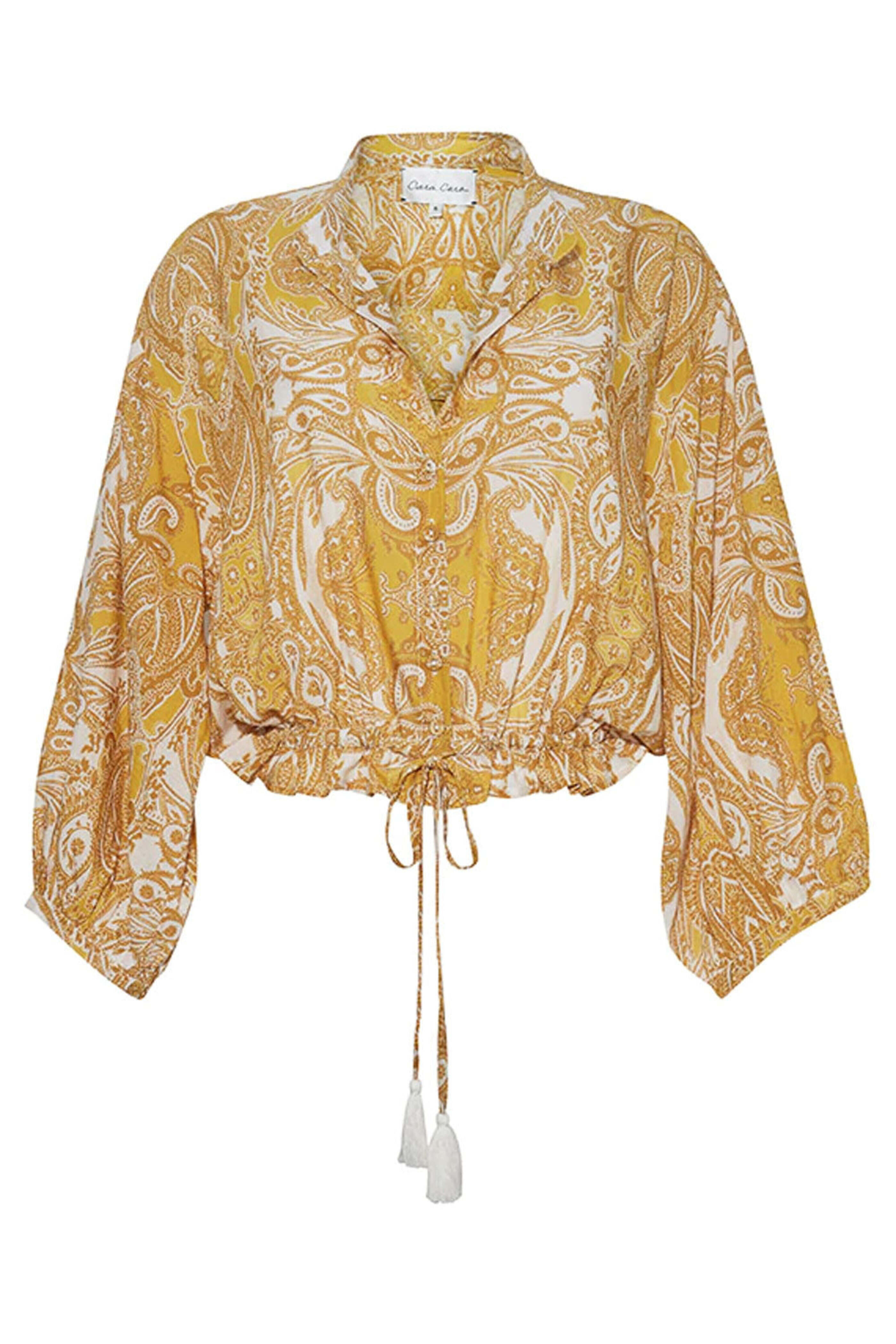 Cara Cara - Yellow Paisley Perrin Top