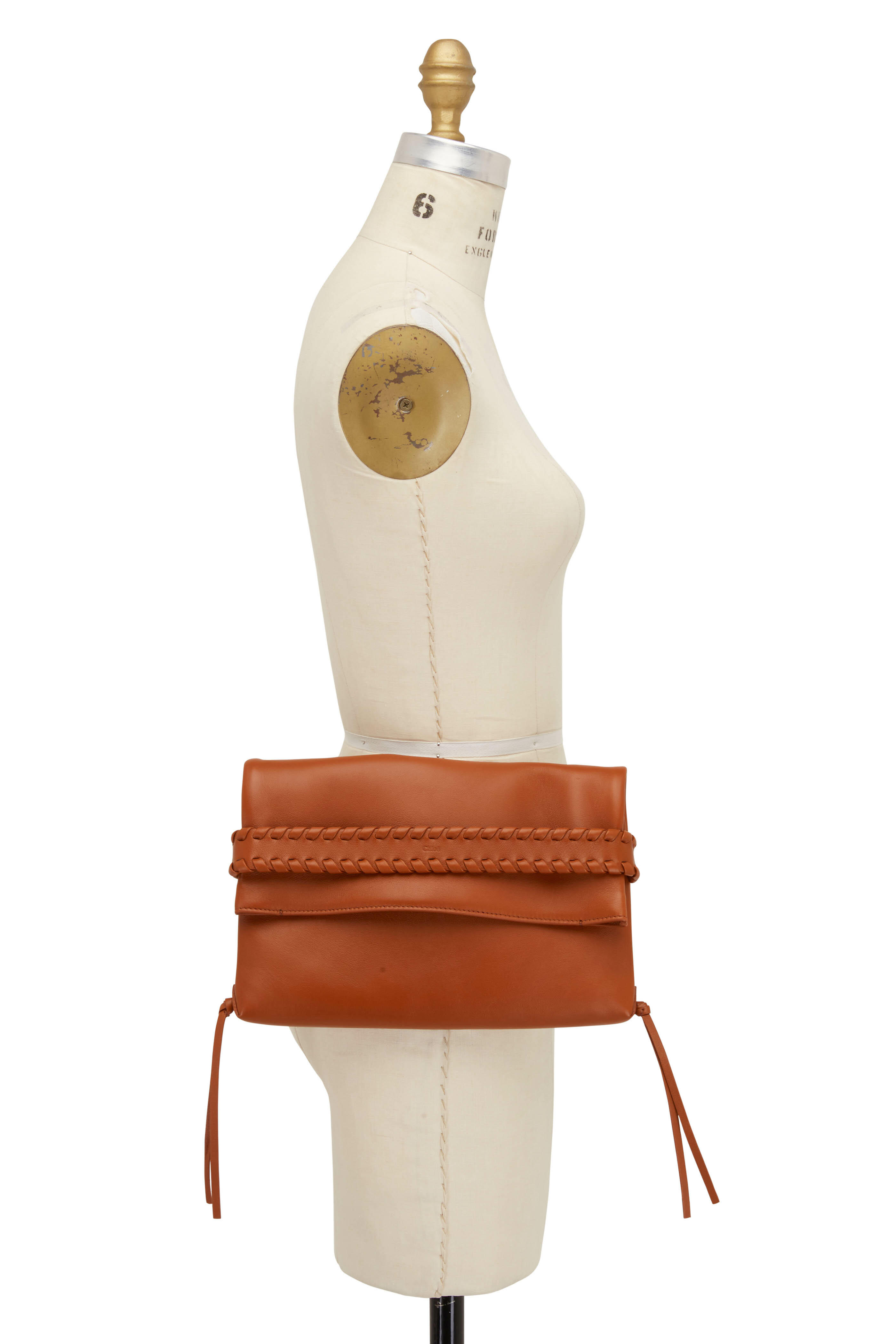 Chloé - Mony Caramel Whipstitch Clutch | Mitchell Stores