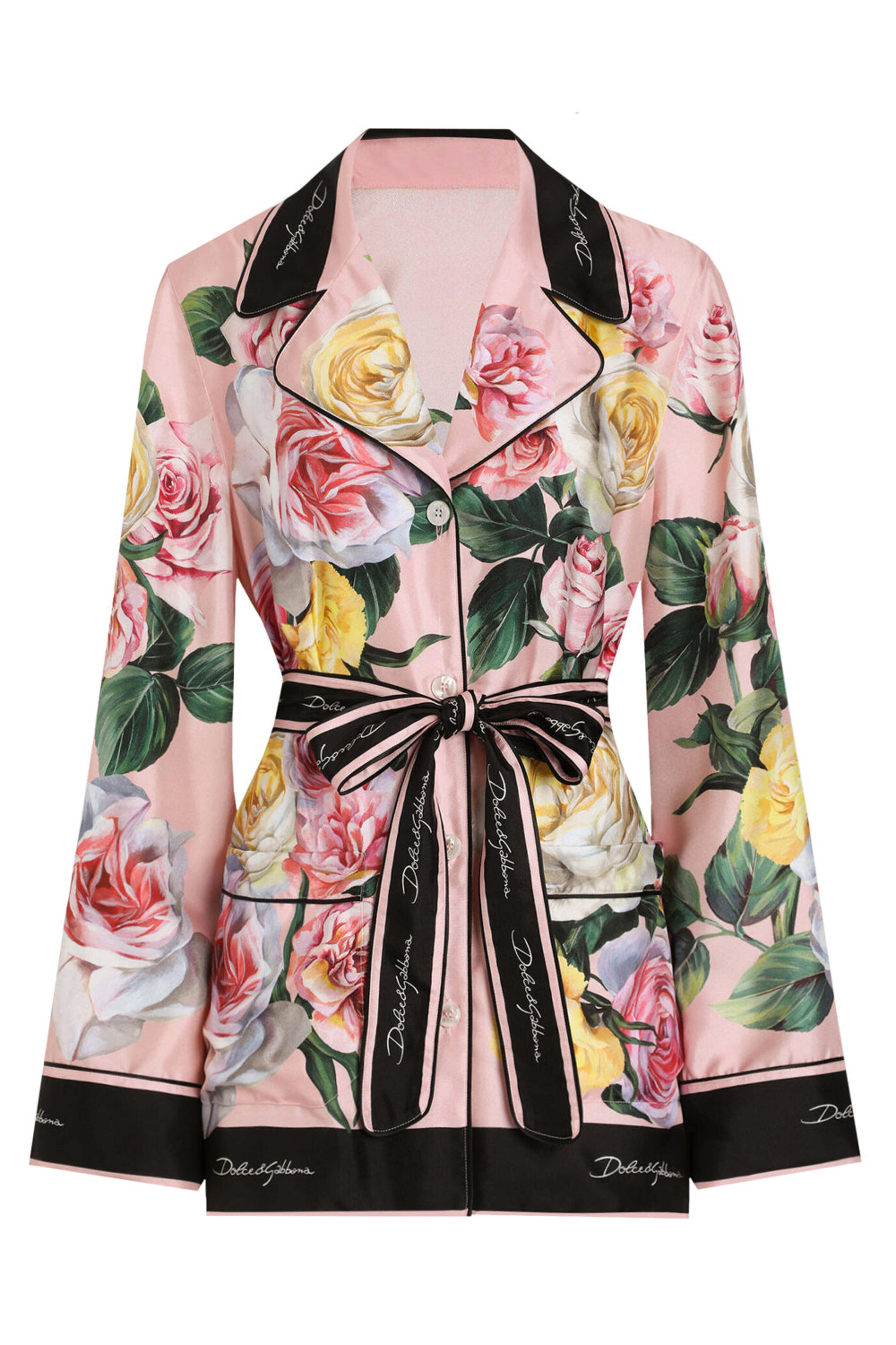 Dolce & Gabbana - Roses & Peonies Belted Blouse