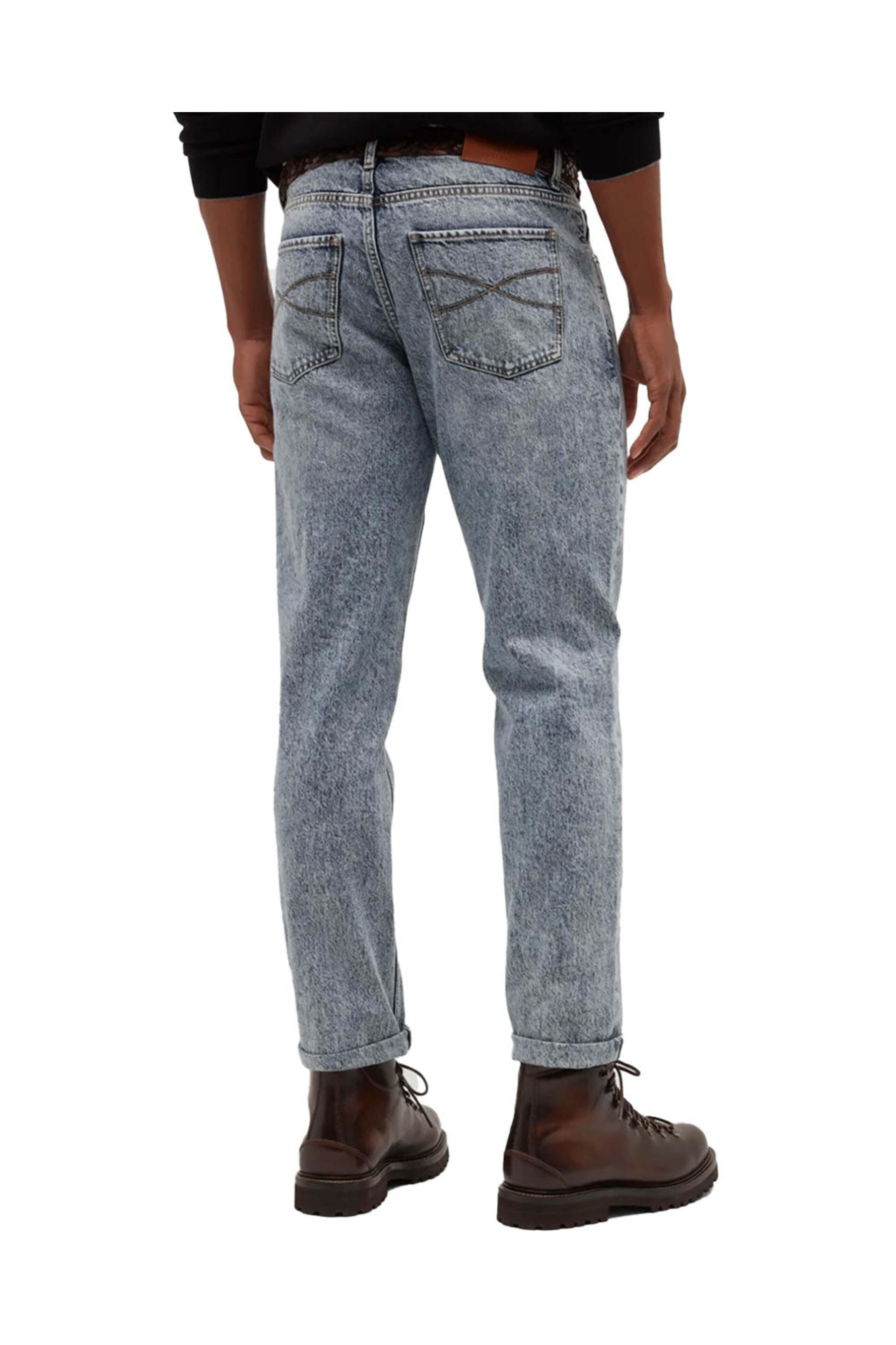 デニム・ジーパン BRUNELLO CUCINELLI FW25 JEANS (MP134P4026 C001) Brunello Cucinelli Used Effect Jeans Blue | Wanan Luxury