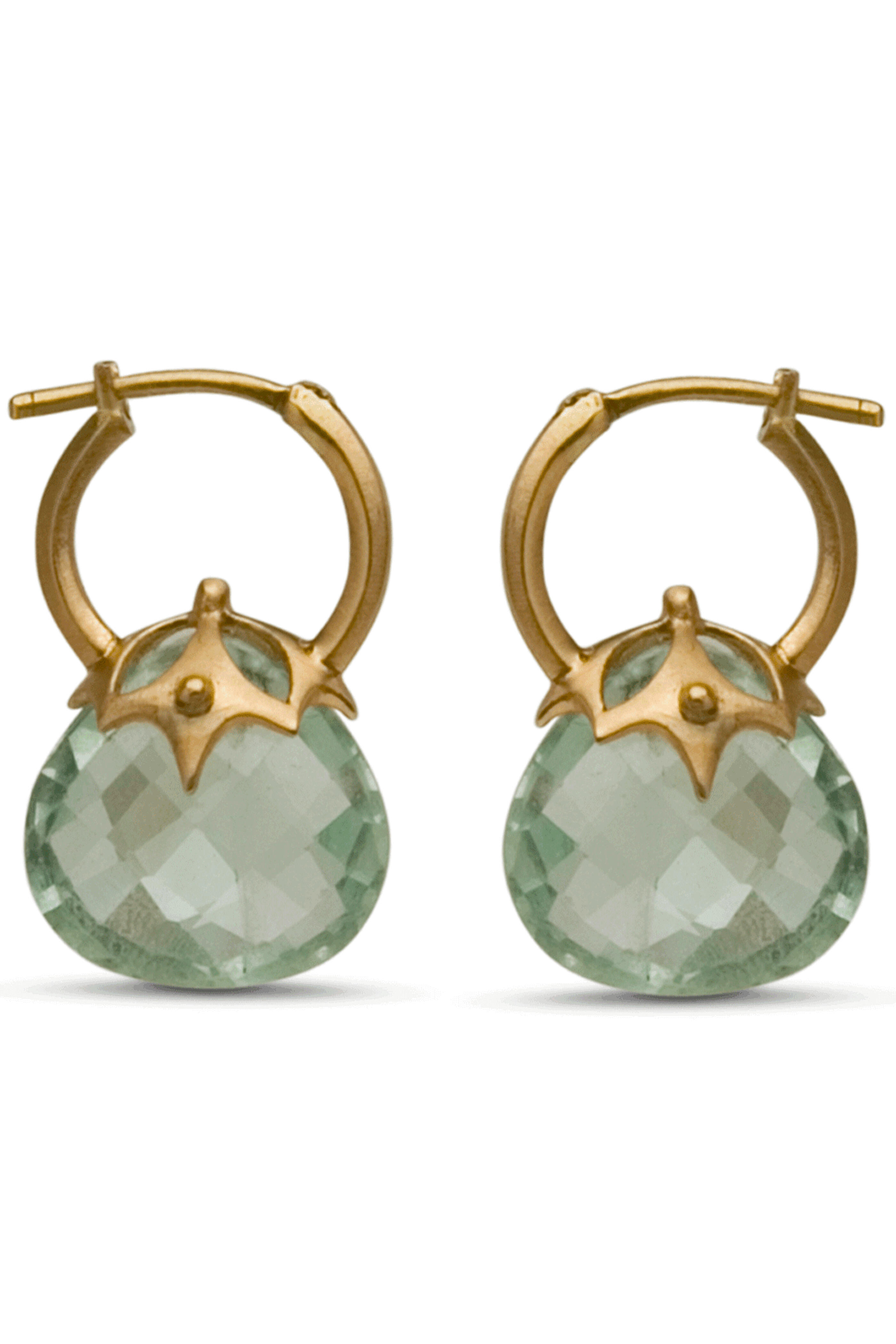 Carla Rockmore Designs - 22k Yellow Gold Hex Earrings