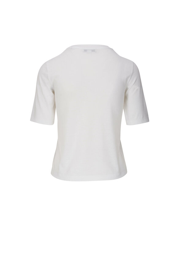 Vince - Optic White Easy Elbow Sleeve Crewneck T-Shirt 